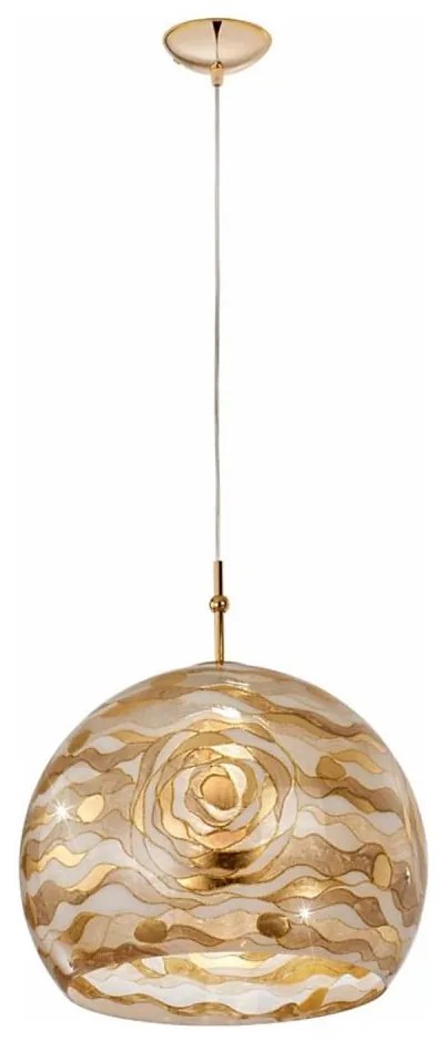 Kolarz 0392.31L.3.Aq.Ch - Csillár zsinóron LUNA 1xE27/60W/230V 24K arany