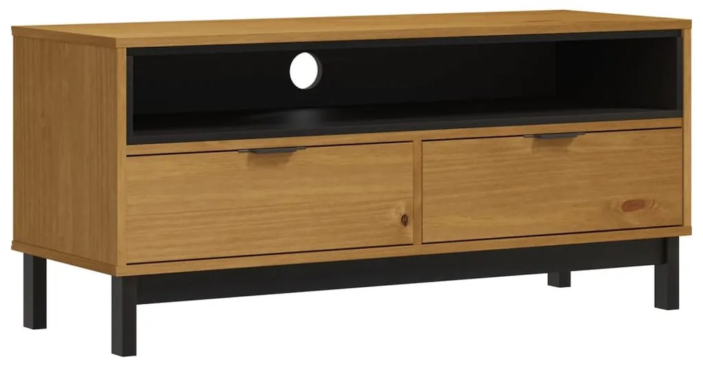 FLAM tömör fenyőfa TV-szekrény 110 x 40 x 50 cm
