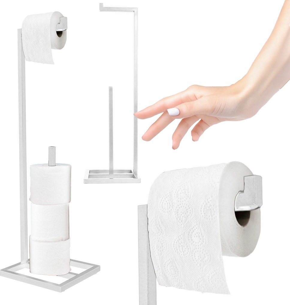 Fehér Wc-papír Tartó Állvány Fürdőszobai Papír Tartó Tartós