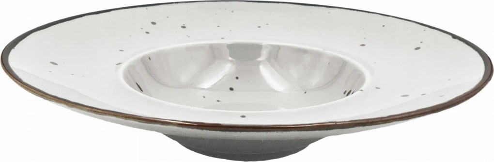 Ebédlő tányér mély tésztához Bogucice Cottage White Pasta 28 cm