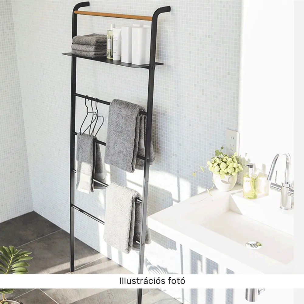 Akasztó/létra, fekete/fém, BUBY