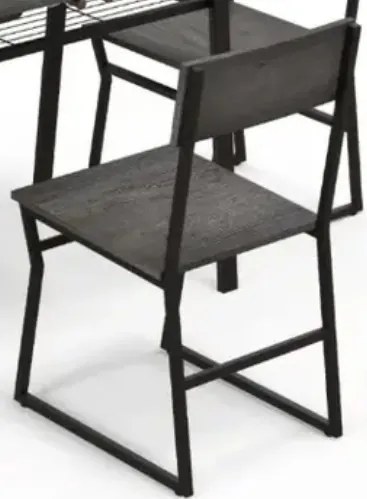 4 Db-os Étkezőszék Szett loft stílusban, szürke színben