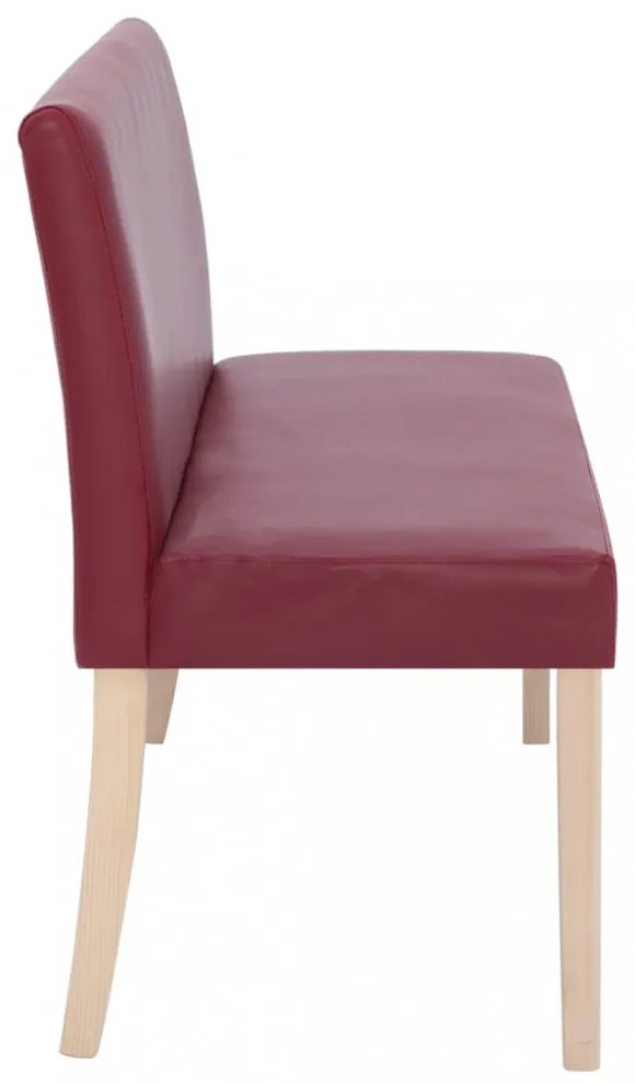 vörösbor színű műbőr pad 139,5 cm