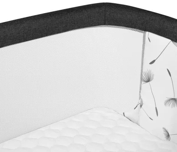 Lionelo - AURORA 3 az 1-ben babaágy, fekete