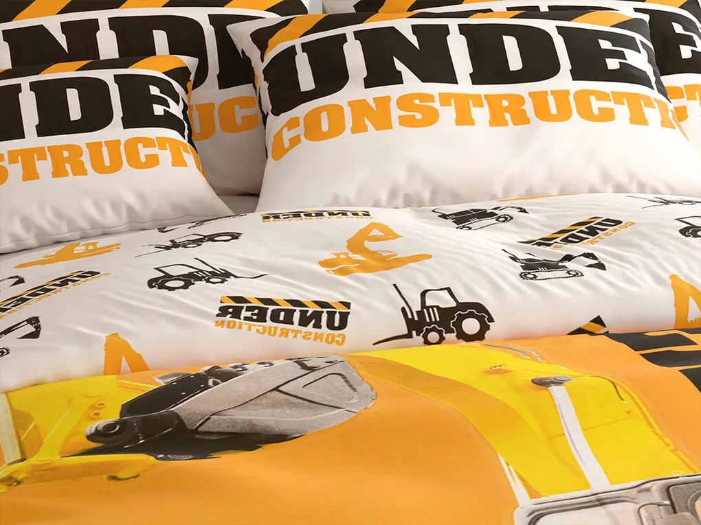 Világító pamut ágynemű BAGR narancssárga Ágyneműhuzat mérete: 70 x 90 cm | 140 x 200 cm