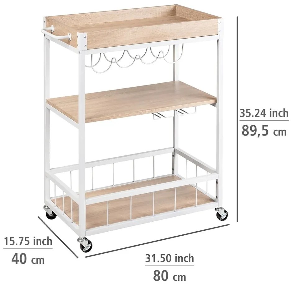 Zsúrkocsi 40x80 cm Rustico – Wenko