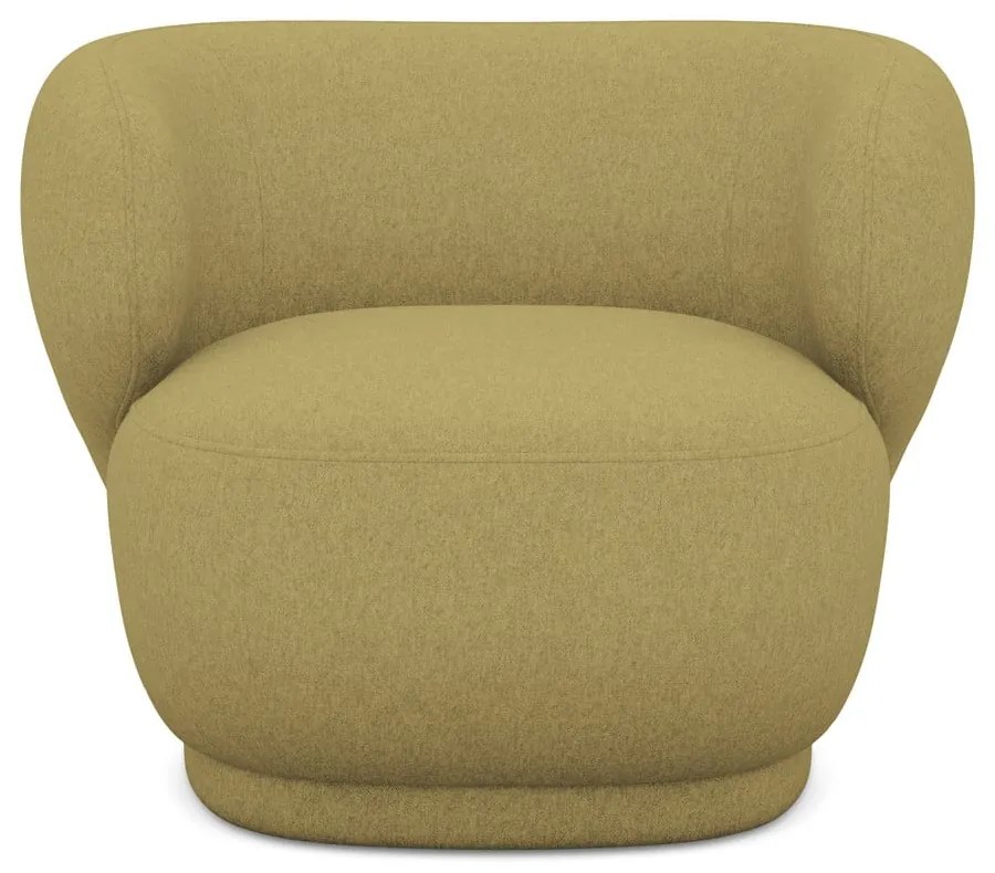 Mustársárga fotel Hina – Makamii