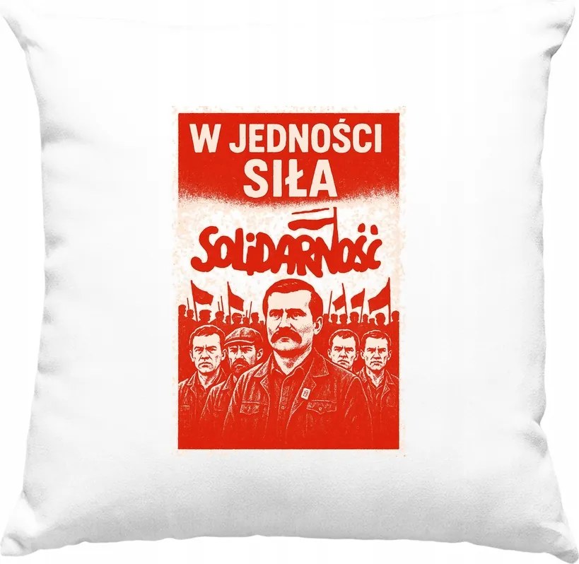 Wałęsa szolidaritási párna, fehér