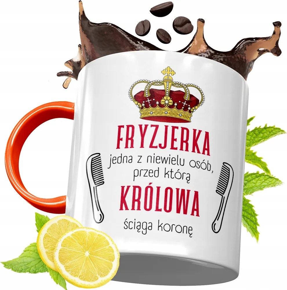 Narancssárga Bögre Fodrásznak Fodrász Ajándék fényképes nyomtatással