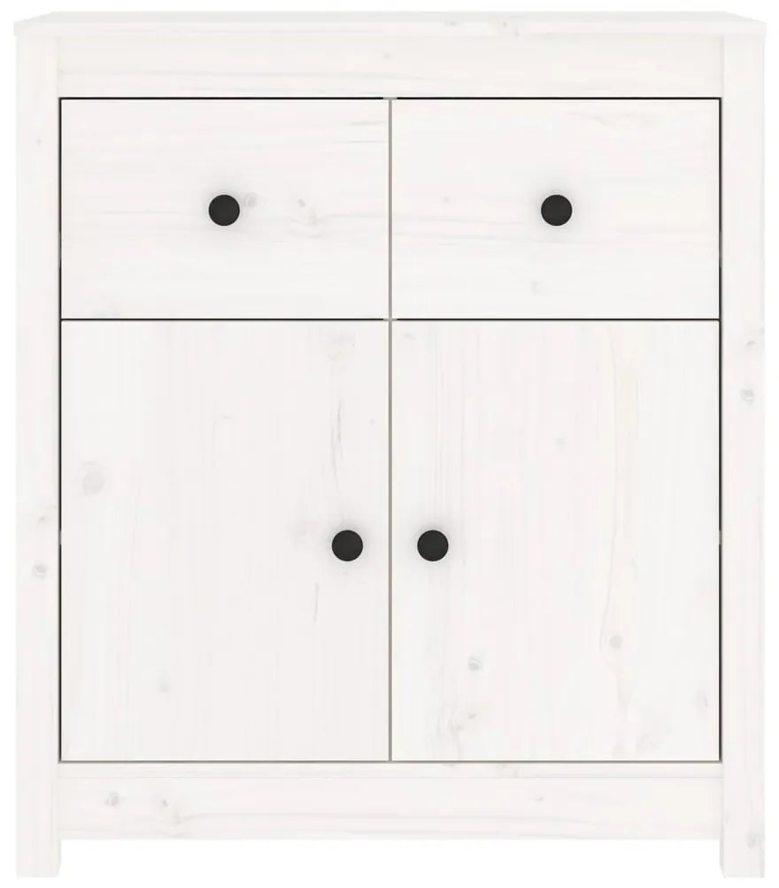 fehér tömör fenyőfa tálalószekrény 70 x 35 x 80 cm