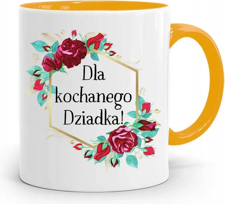 Sárga Bögre Nagypapa Napjára A Szeretett Nagypapának, fényképes nyomtatással