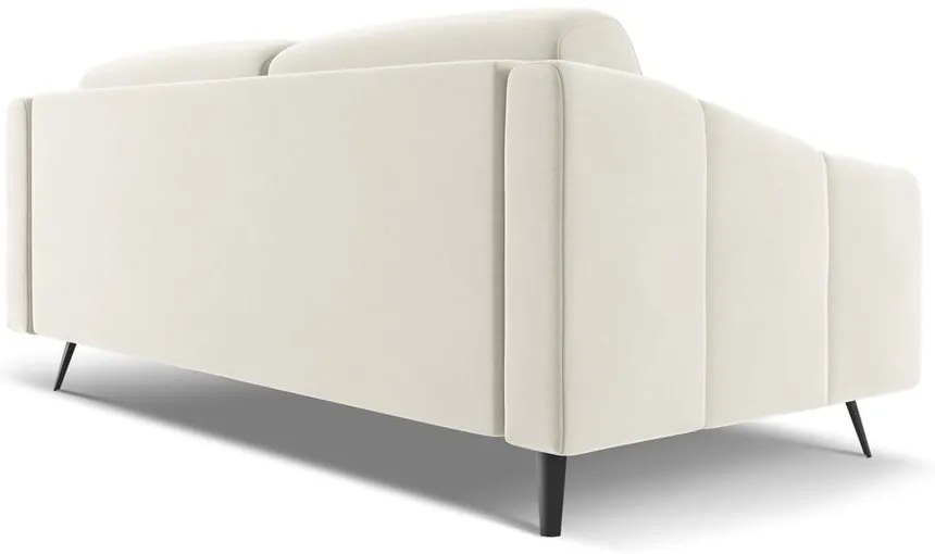 Fehér bársony kanapé 202 cm Nalu – Makamii