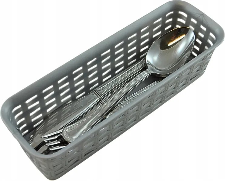 Evőeszköztartó kosár Szürke 24,2x8x6 cm