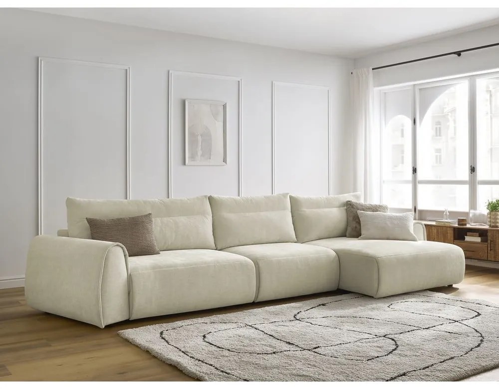 Bézs sarokkanapé Aden – Bobochic Paris