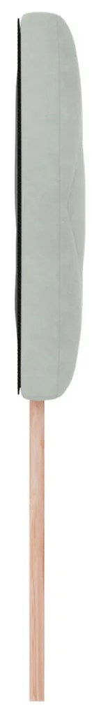 LED ágytámla Világosszürke 100 cm Műbőr