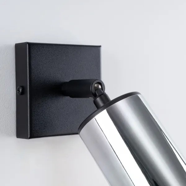 Sollux SL.1366 - Fali spotlámpa WINX 1xGU10/10W/230V fekete/króm