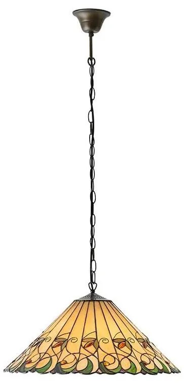 Endon 64194 - Tiffany JAMELIA láncos csillár 3xE27/60W/230V, átmérő 50 cm