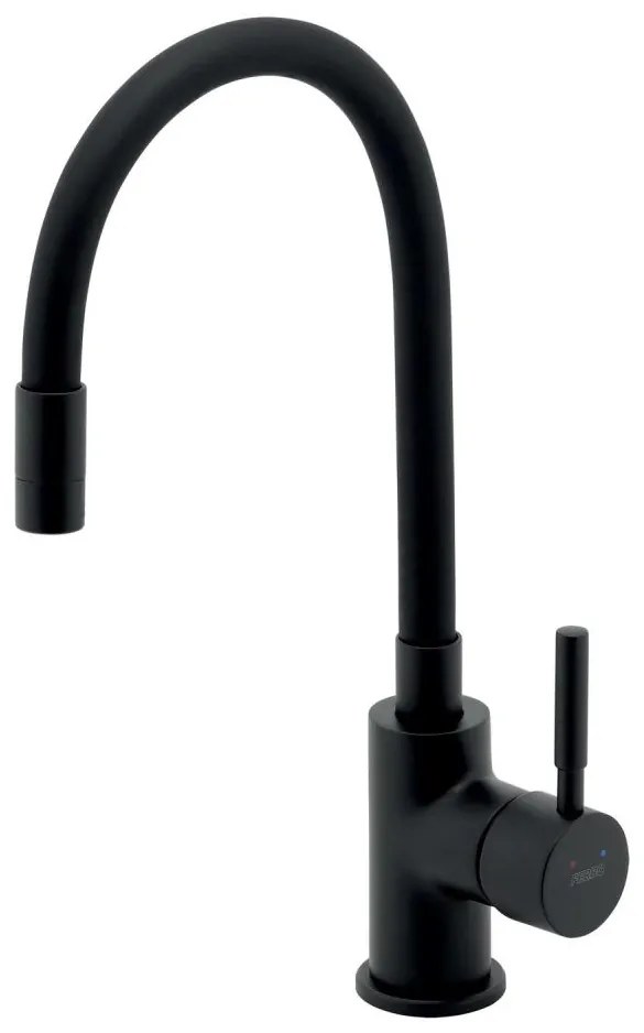 FERRO - Mosogató csap rugalmas karral matt fekete