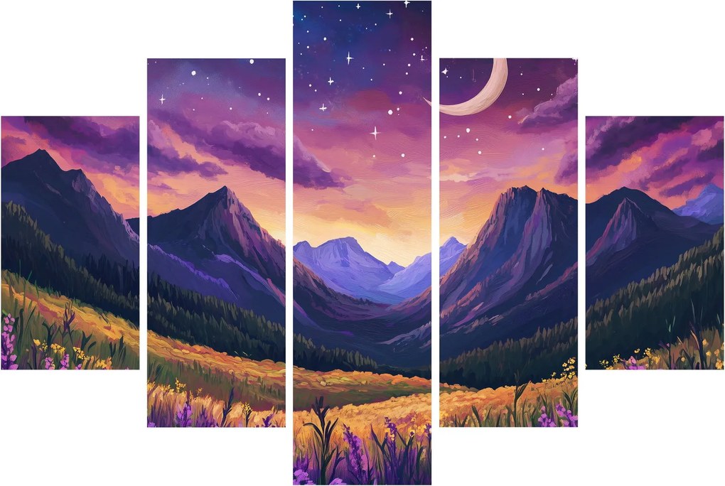 Kép - Lila táj (150x105 cm)