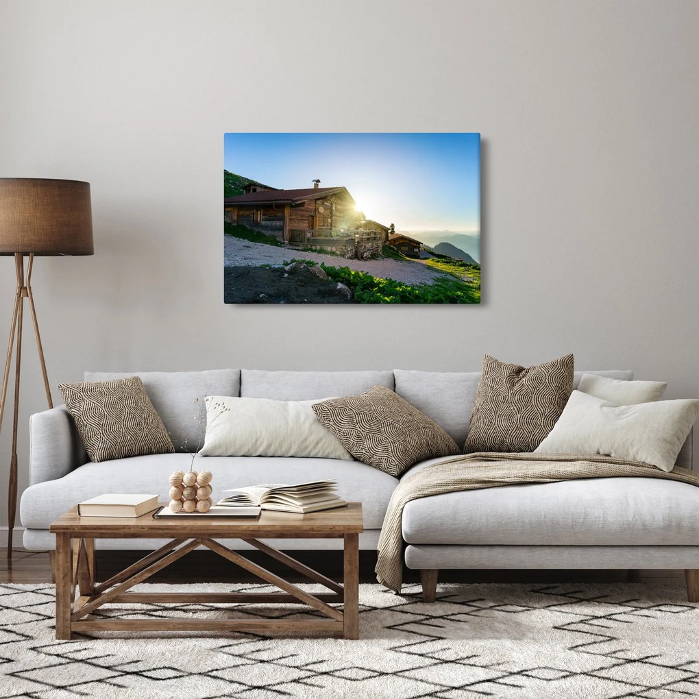 Kép - reggel az Alpokban, Tirol (90x60 cm)