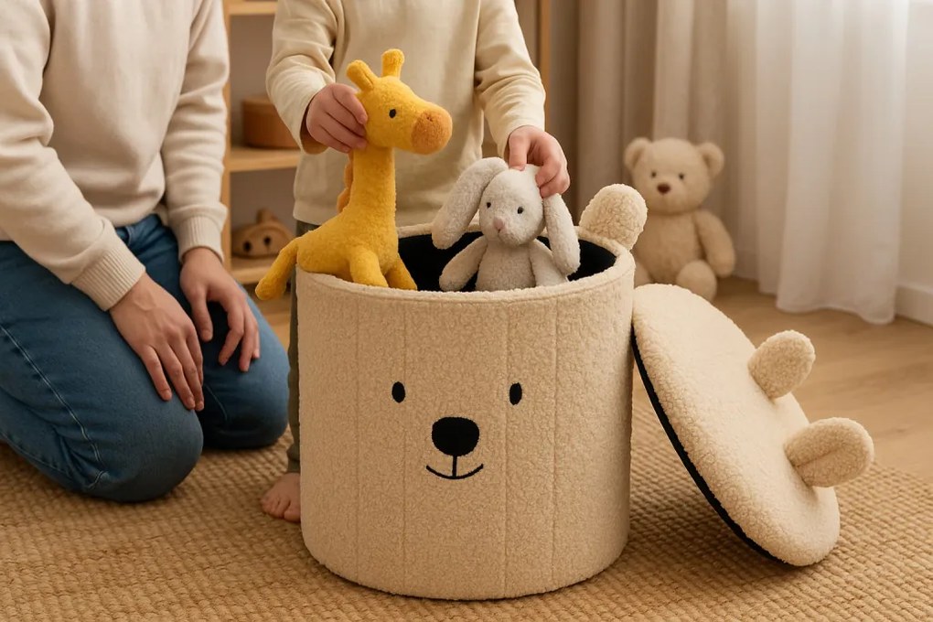 Csíkos tároló doboz 20 x 30 x 18 cm - s méret