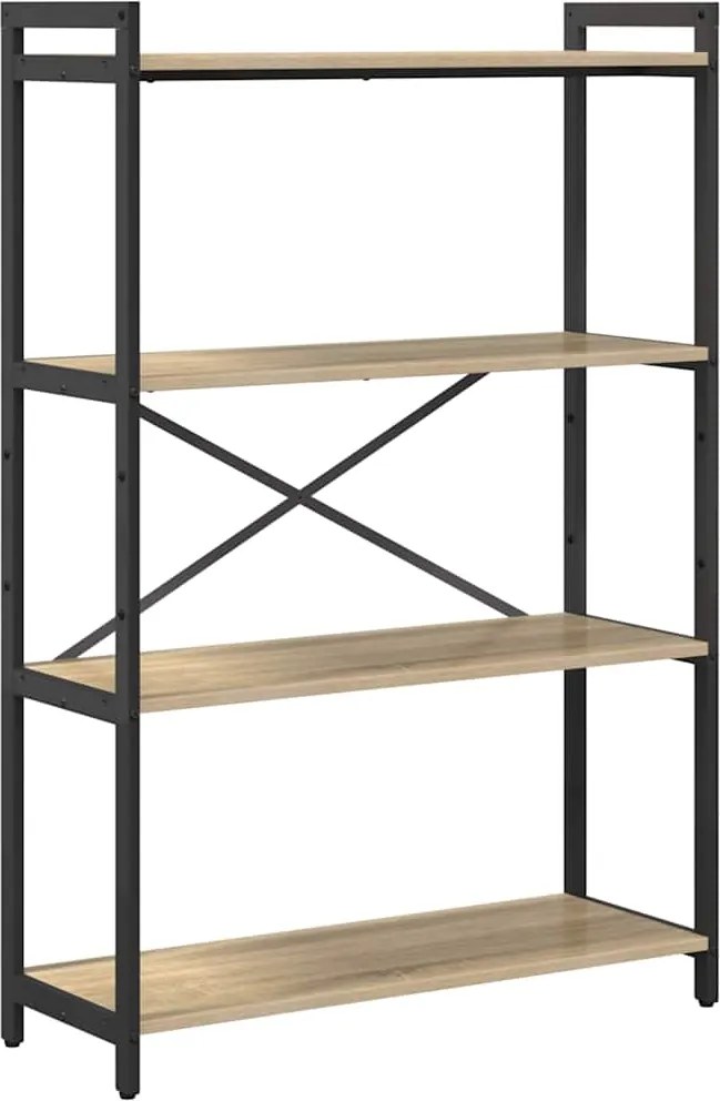 vidaXL Könyvespolc Sonoma tölgy 80 x 30 x 120 cm Faanyag