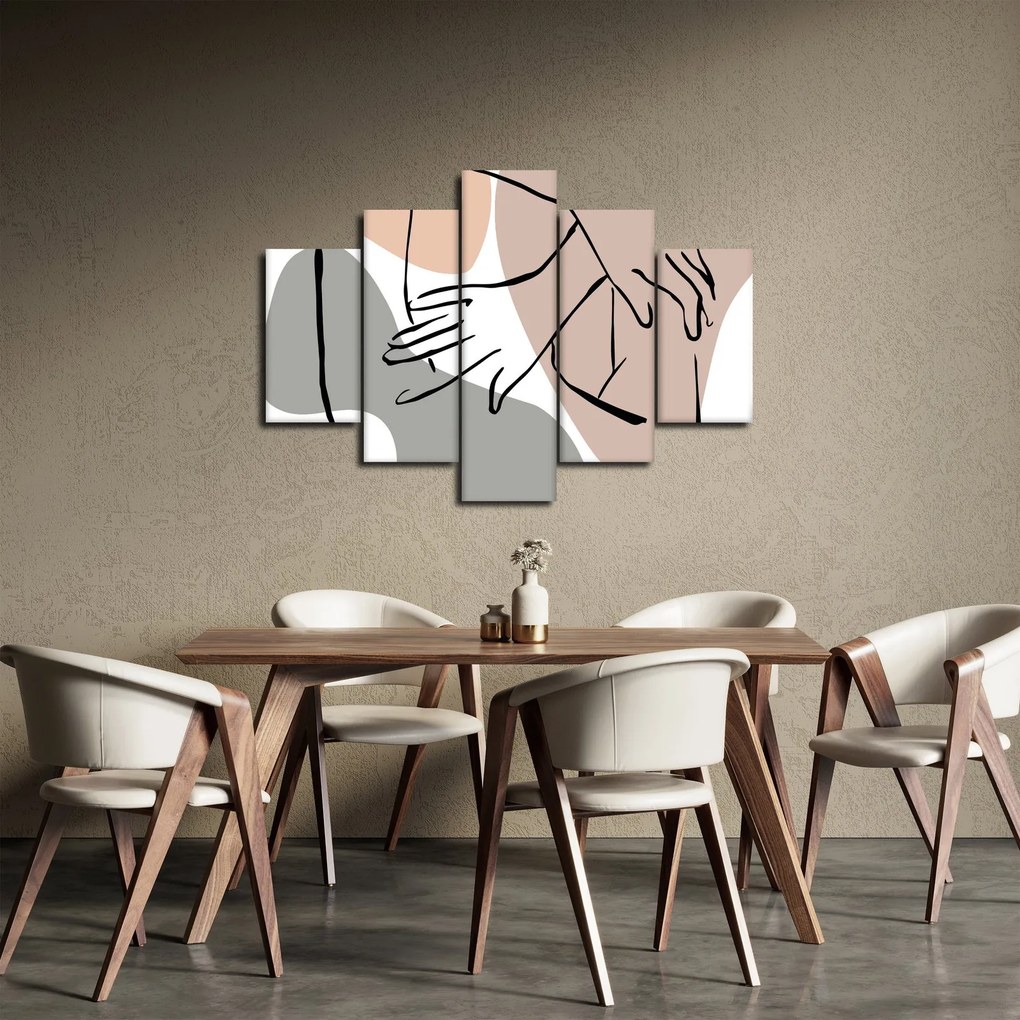 Kép - Női test vonal művészet N⁰2 (150x105 cm)