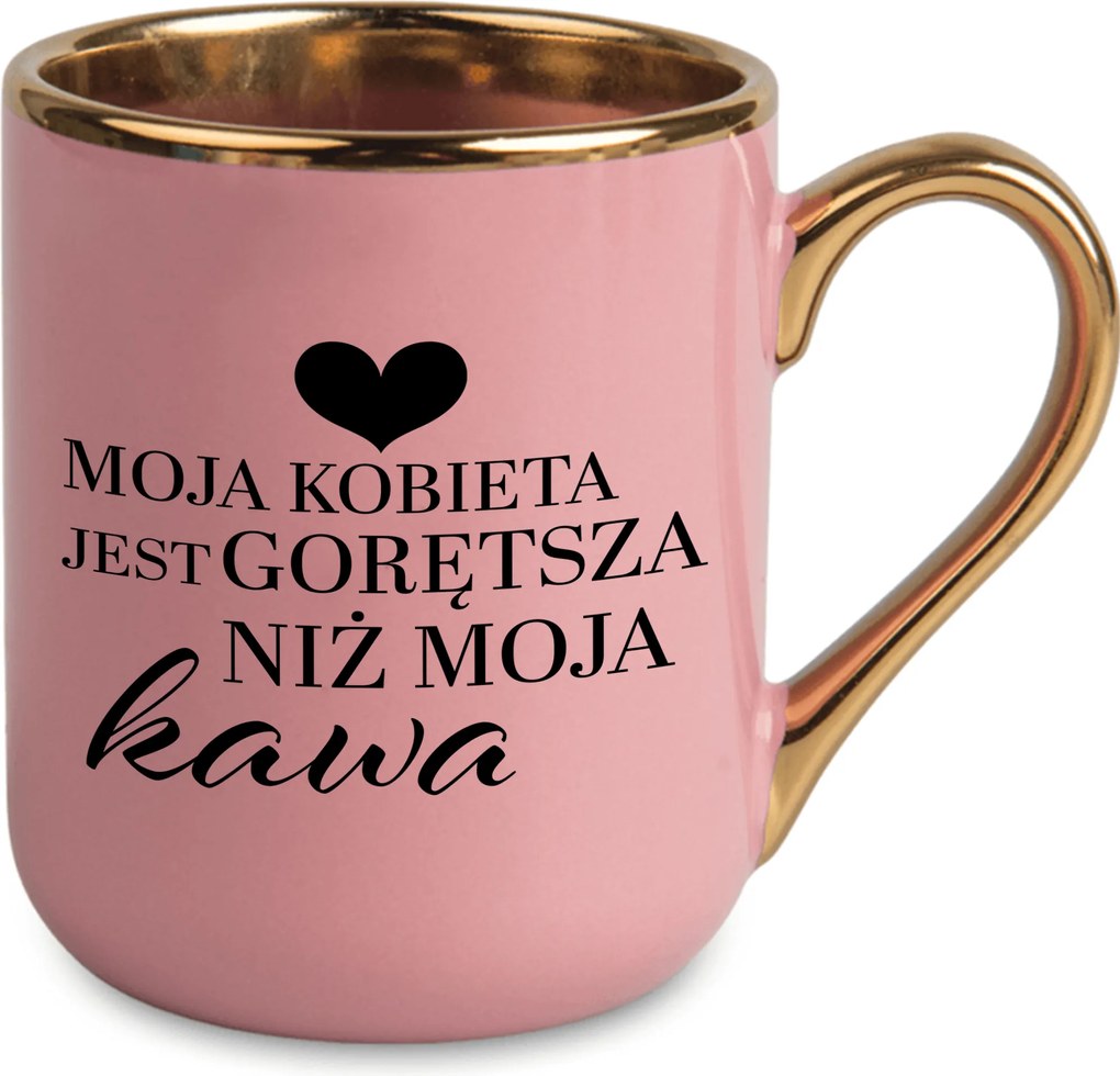 Bögre Elegáns Rózsaszín Ajándék Pároknak Évforduló Pároknak Nőm