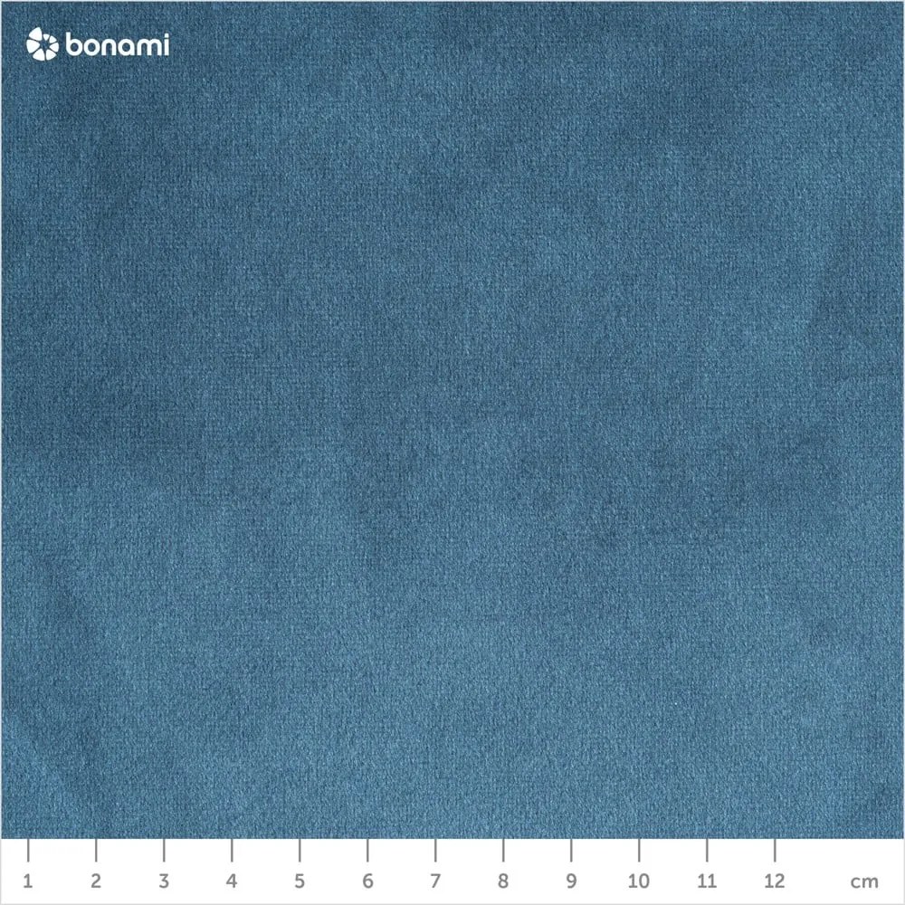 Magic kék bársony sarokkkanapé, jobb oldali - Scandic