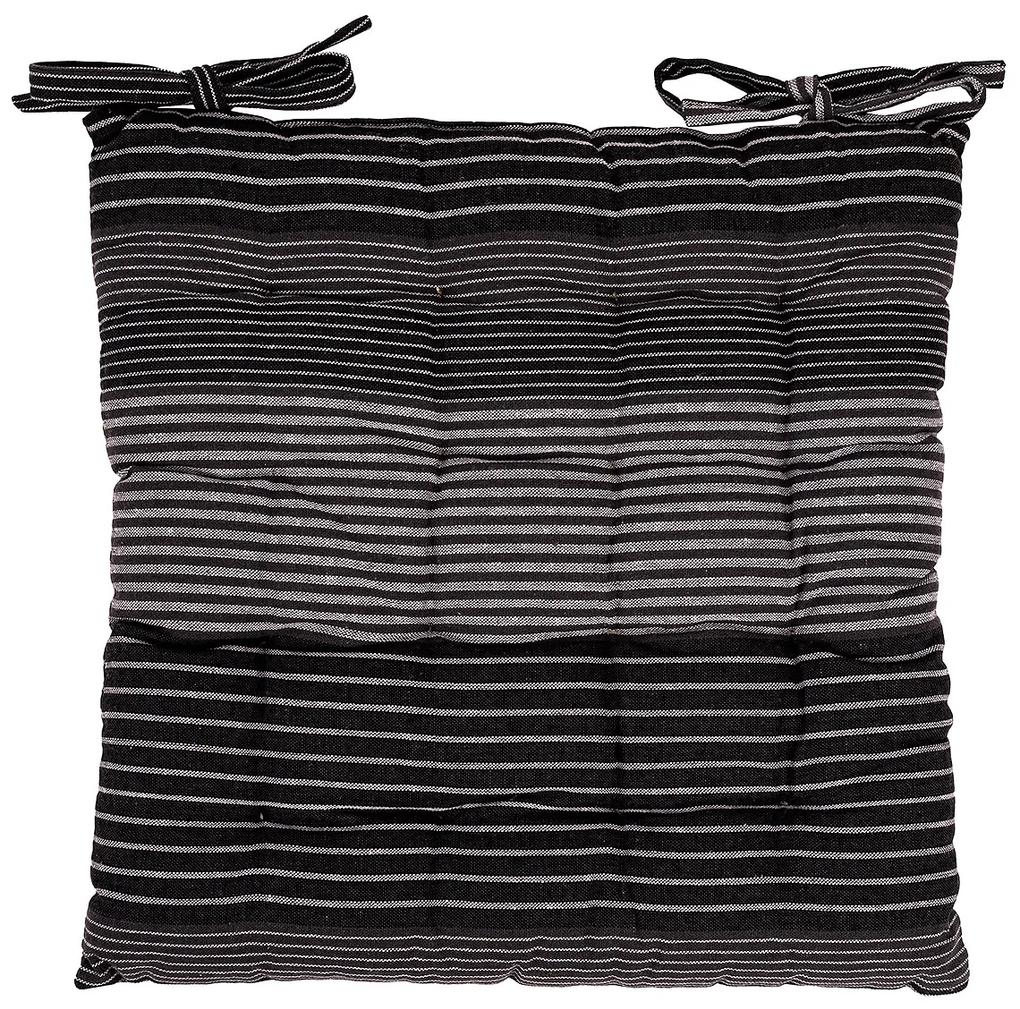 Stripe ülőke, szürke, steppelt, 40 x 40 cm