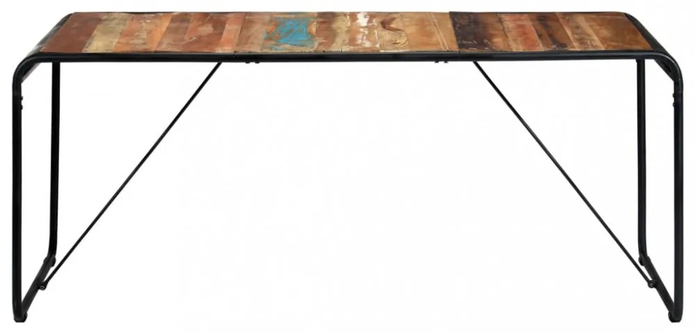 tömör újrahasznosított fa étkezőasztal 180 x 90 x 76 cm