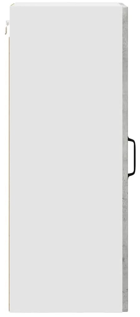 Fali konyhaszekrény 2 pcs Beton Szürke 30 x 31 x 80 cm Faanyag