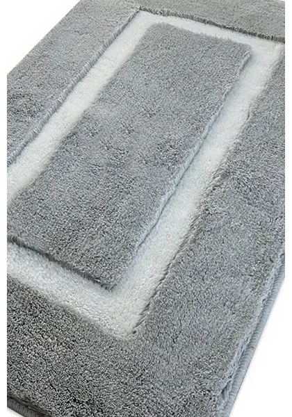 KÉSZLET 2x Fürdőszoba szőnyeg 60/100 cm szürke