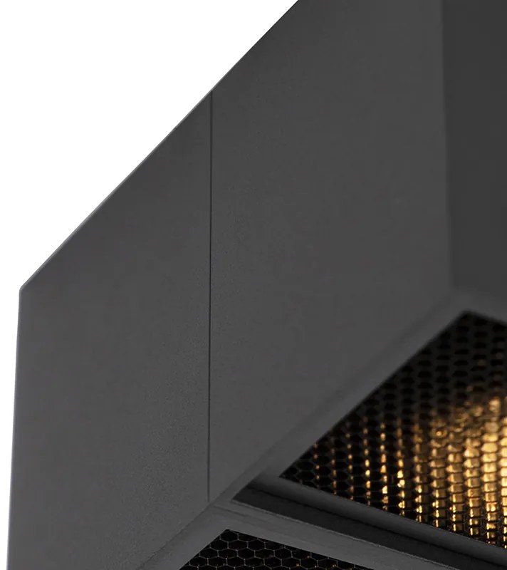 Design spotlámpa fekete 4-lámpás - Qubo Honey