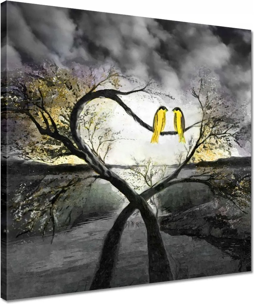 Vászonkép 40x40 Randevú az éjszakai fényben