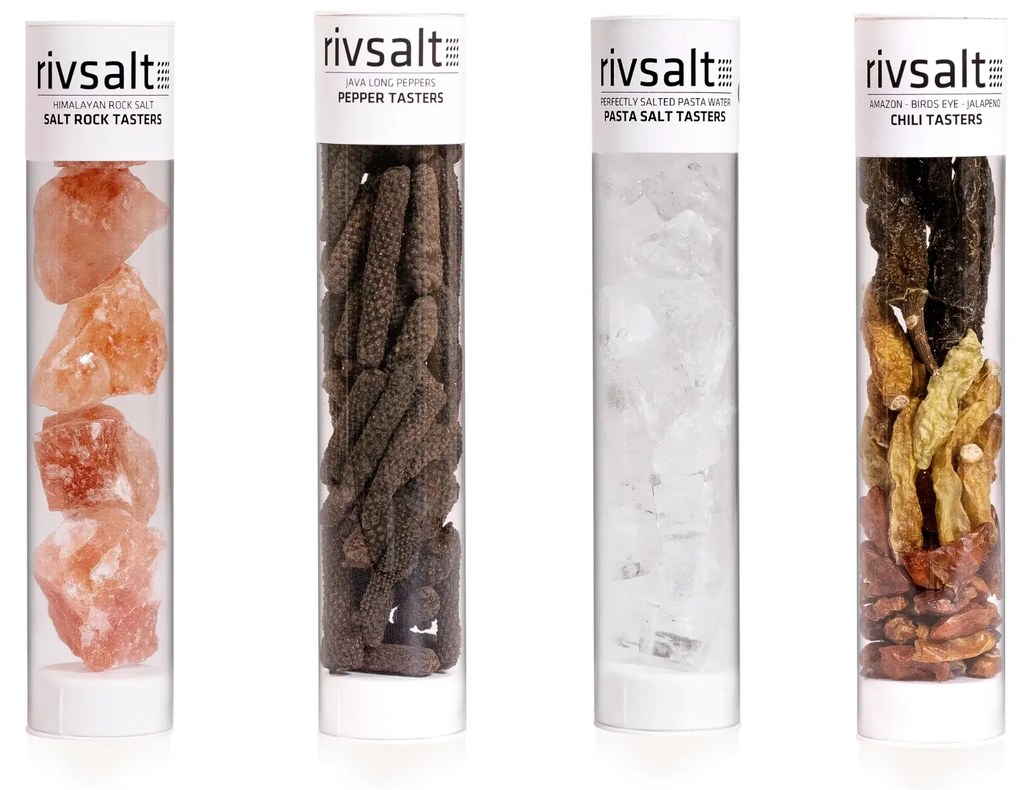 Set Spice Tasters reszelővel - só, bors, chilli ajándékcsomagolásban - rivsalt