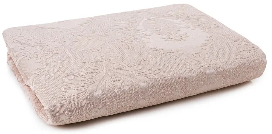 Bézs damaszt ágytakaró és párnahuzat szett 240x260 cm Beste – Mijolnir