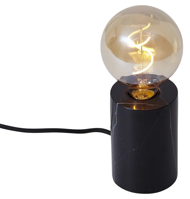 Modern asztali lámpa fekete márvány - Marissa