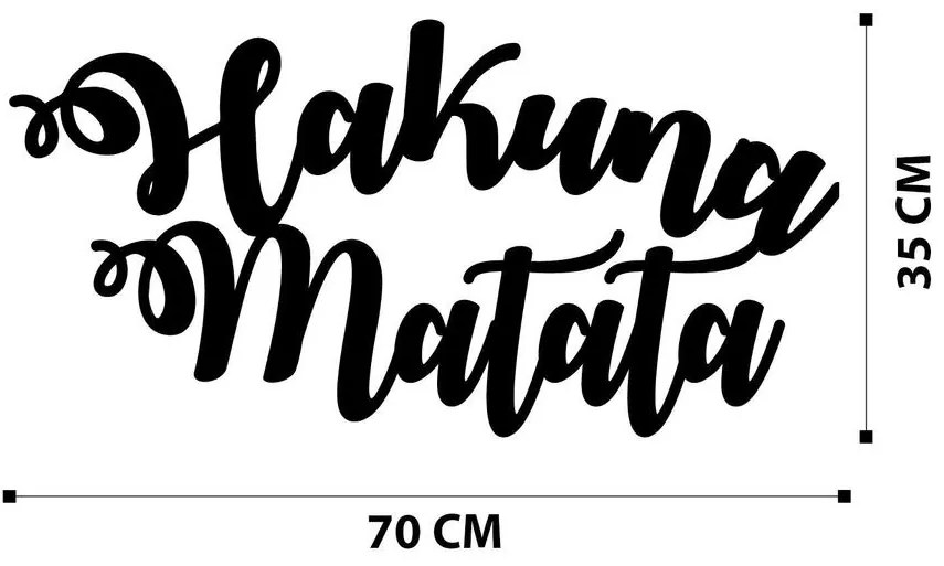 Fém fali dekoráció, Hakuna Matata