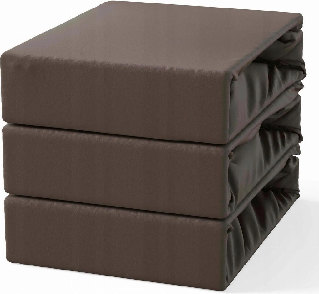 Gumis lepedő 120x200 Frottír barna