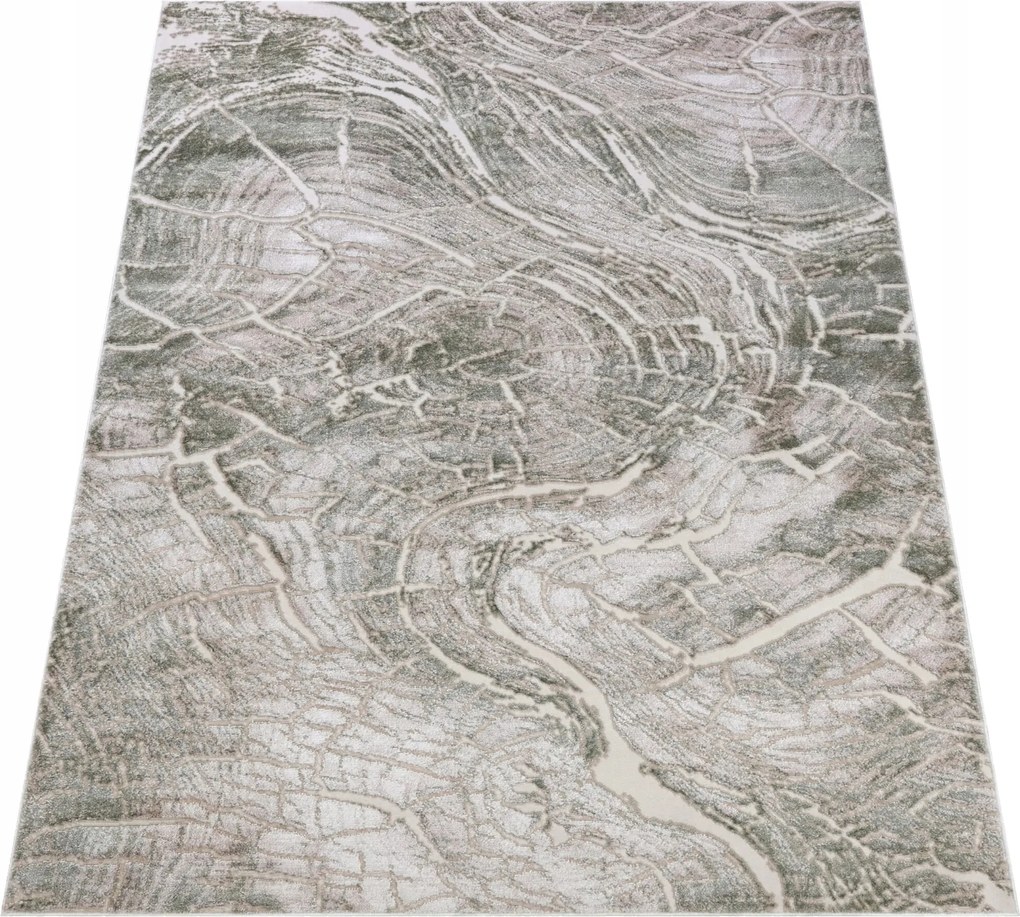 Komo Szőnyeg 120x170 Stílusos Modern fényes bézs zöld w28