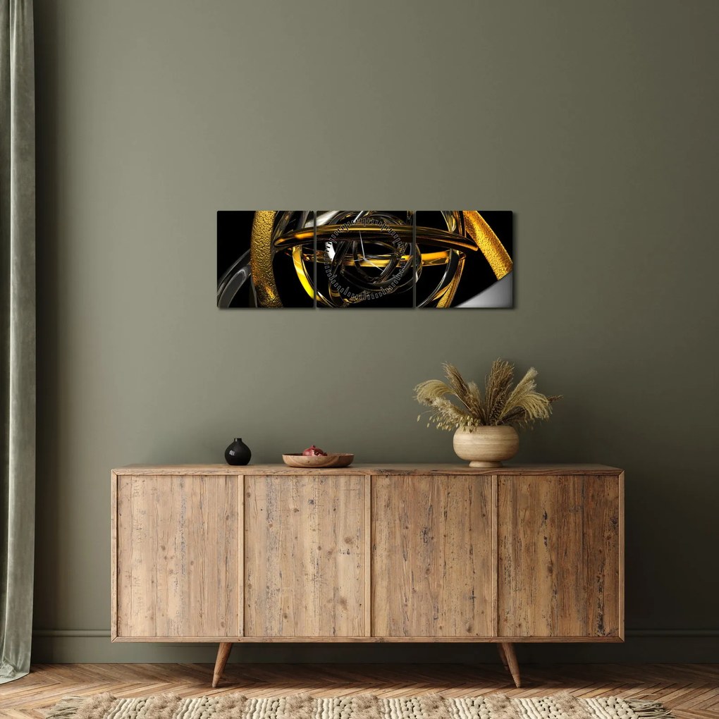 A modern absztrakció képe (órával) (90x30 cm)