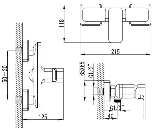 Aqualine - Zuhanycsap FACTOR fényezett króm