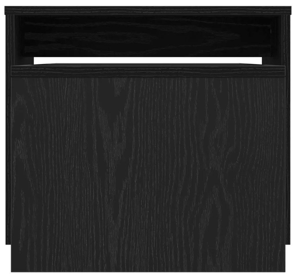 fekete tölgy asztalkészlet 100x48x40 cm műanyag és fa