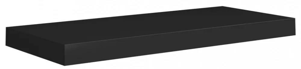fekete MDF fali polc 60 x 23,5 x 3,8 cm