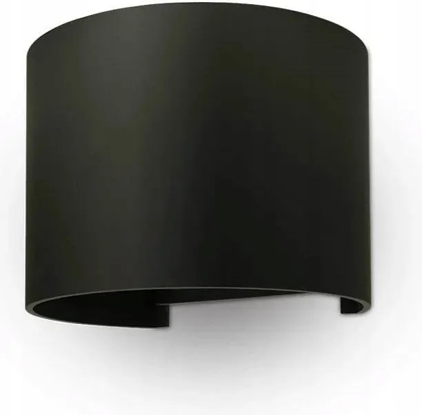 V-tac Fali lámpa Állítható 5W Fekete Kerek IP65 Bridgelux