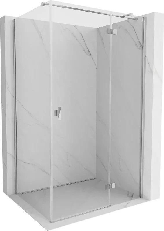 Mexen Mist-H T wankelijk zuhanykabin jobb 100 x 90 cm, átlátszó, króm - 8A5T-100-090-01-00-P