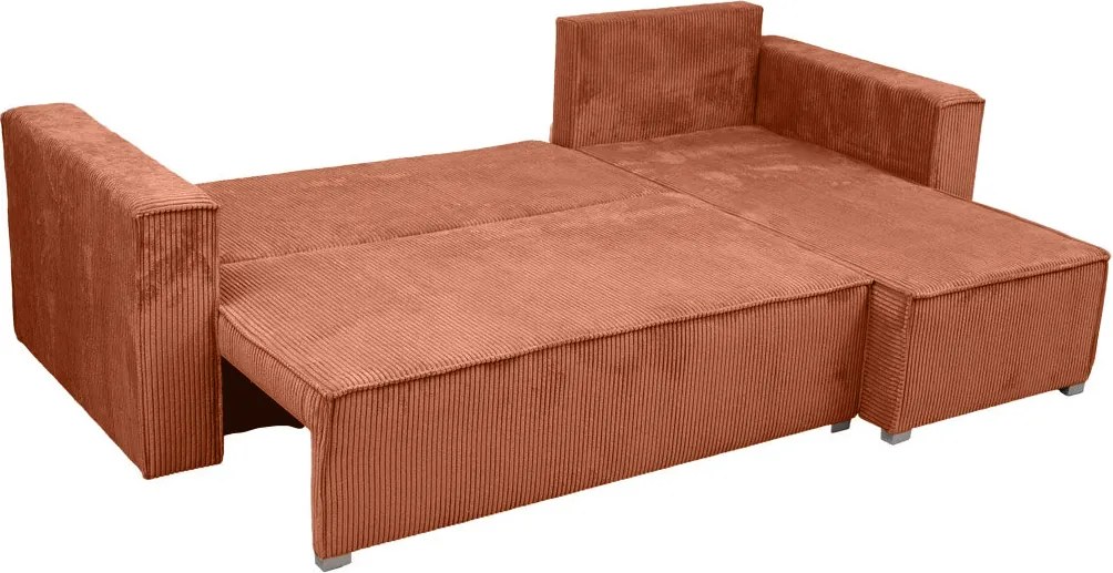 AKCIÓ Terrakotta sarokkanapé SMART COSARO, kétoldalú + 2 párna INGYEN II. minőség