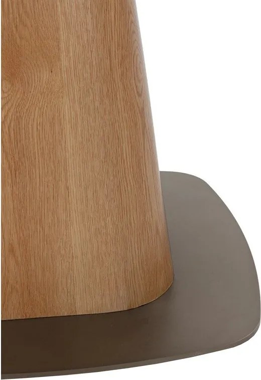 Étkezőasztal tölgyfa dekorral 120x120 cm Etel – MOME