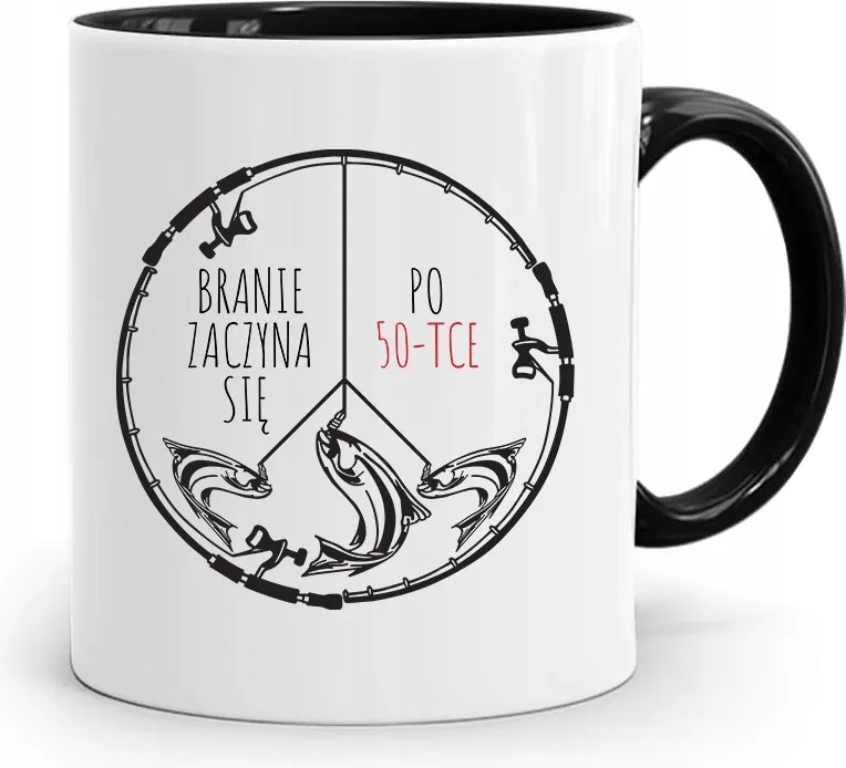 Fekete Bögre Horgászoknak Horgász Kapás Kezdődő Nyomtatott Fotóval